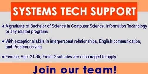 Jobtalk - Technical Support Specialist vacancy in Mariveles! Hiring by Maritime Academy (maap)