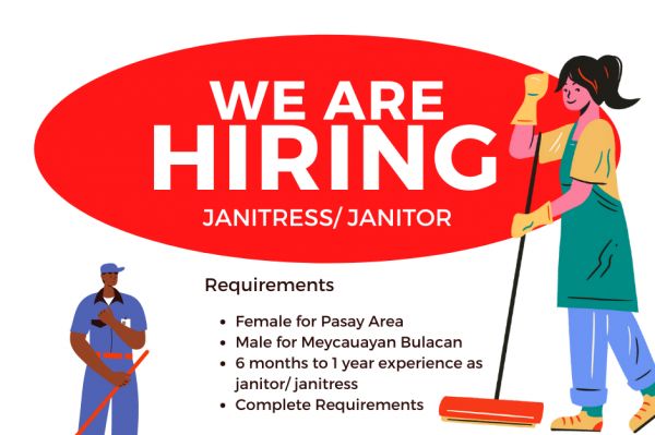 Jobtalk - Janitor vacancy in Mandaluyong! Hiring by DIMAK Solutions Corp.