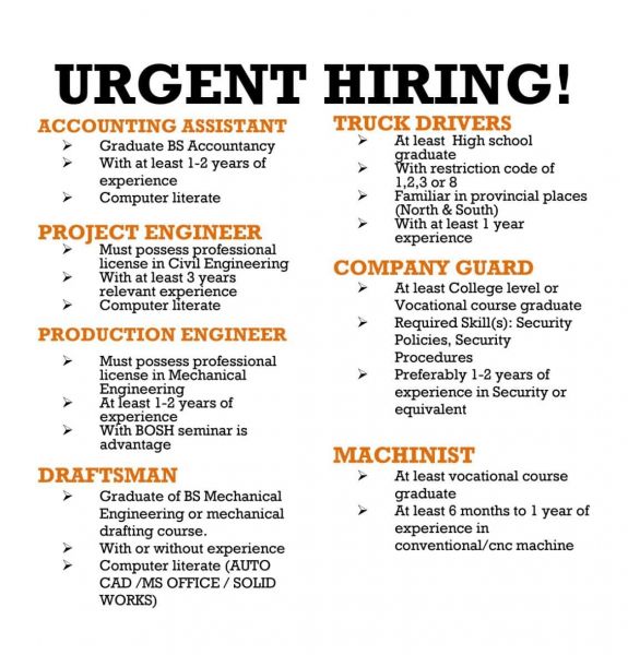 Jobtalk - Draftsman vacancy in Valenzuela! Hiring by Tiger Machinery Philippines