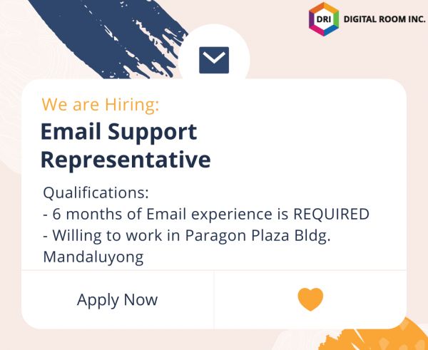 Jobtalk - Email Support Representative vacancy in Mandaluyong! Hiring by Digital Room Philippines