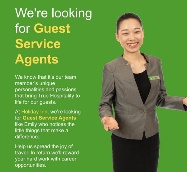 Jobtalk - Guest Service Agent vacancy in Makati! Hiring by Holiday Inn & Suites Makati