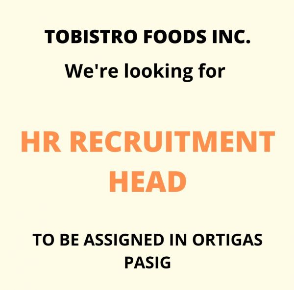 Jobtalk - Recruitment Head vacancy in Pasig! Hiring by CoCo Fresh Tea & Juice