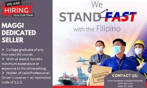 Jobtalk - Sales Associate vacancy in Ormoc City! Hiring by FAST Distribution Corp.