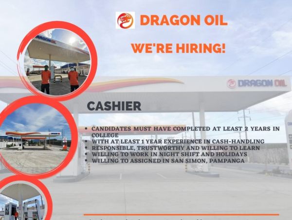 Jobtalk - Cashier vacancy in San Simon! Hiring by Dragon Oil