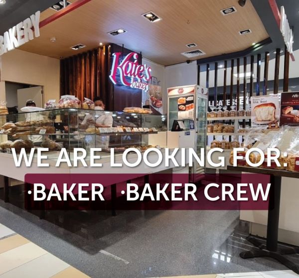 Jobtalk - Baker vacancy in Mandaue City! Hiring by Baker Bob & Kate's Bakery