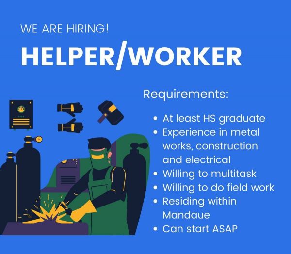 Jobtalk - Laborer vacancy in Mandaue City! Hiring by Triune Electronics Systems,inc.