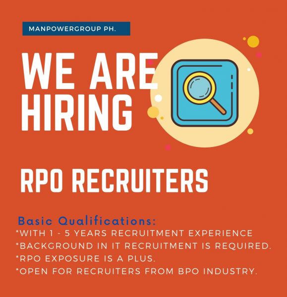 Jobtalk - Recruiter vacancy in Pasig! Hiring by Manpowergroup Philippines