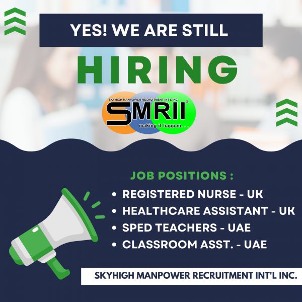 Jobtalk - Looking for Registered Nurse bound for UK! Recruited and managed by Skyhigh Manpower Recruitment Inc.