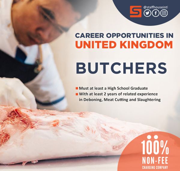 Jobtalk - Looking for Butcher bound for UK! Recruited and managed by Staffhouse International Resources