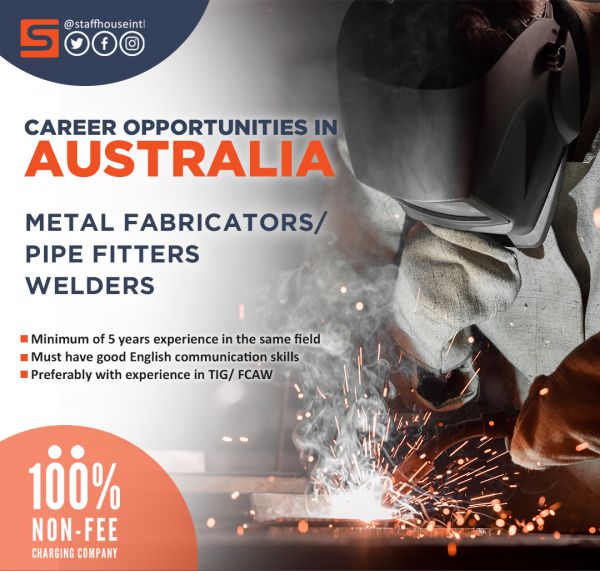 Jobtalk - Looking for Pipe Fitter bound for Australia! Recruited and managed by Staffhouse International Resources