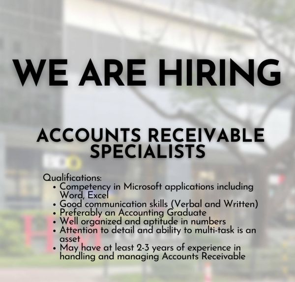 Jobtalk - Accounts Receivable Specialist vacancy in Cebu City! Hiring by HM Premier Group Of Companies