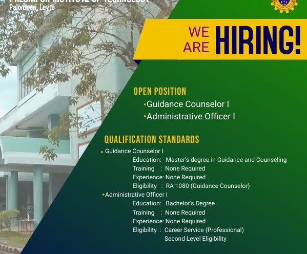 Jobtalk - Guidance Counselor vacancy in Palompon! Hiring by Palompon Institute Of Technology