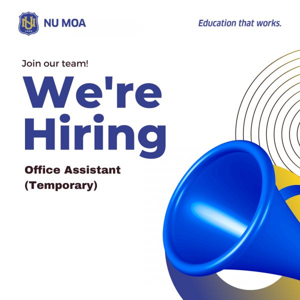 Jobtalk - Office Assistant vacancy in Pasay! Hiring by National University Moa
