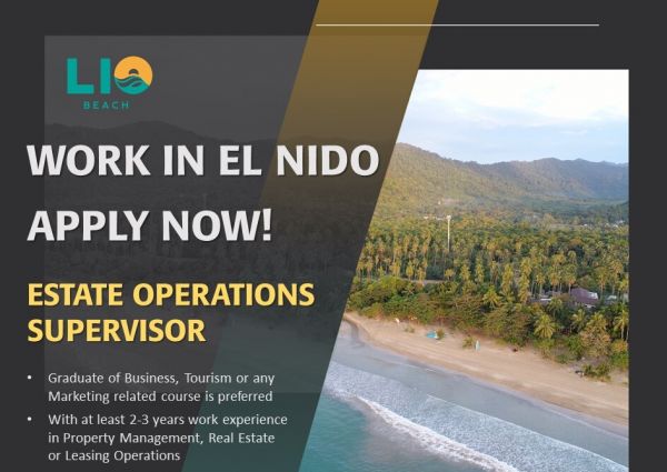 Jobtalk - Operations Supervisor vacancy in El Nido! Hiring by Lio Beach