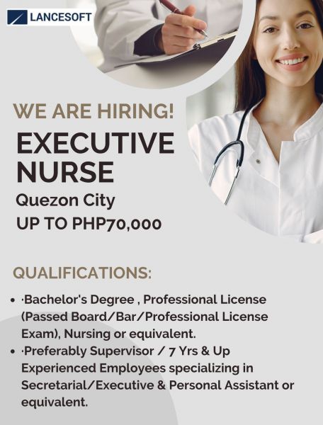 Jobtalk - Nurse Supervisor vacancy in Quezon City! Hiring by Lancesoft, Inc.