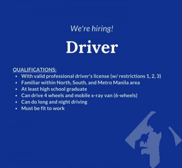 Jobtalk - Company Driver vacancy in Makati! Hiring by APMD Inc.