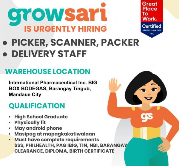 Jobtalk - Delivery Driver vacancy in Mandaue City! Hiring by Growsari Inc