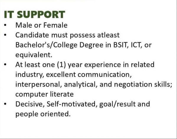 Jobtalk - IT Specialist vacancy in Cebu City! Hiring by Landers Superstore