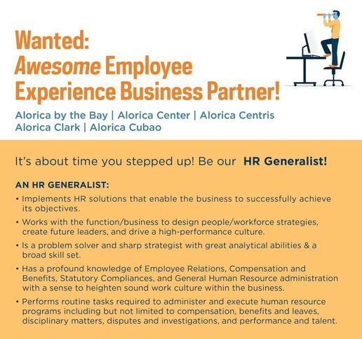 Jobtalk - HR Generalist vacancy in Quezon City! Hiring by Alorica Cubao
