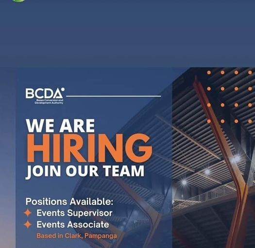 Jobtalk - Event Associate vacancy in Mabalacat City! Hiring by BCDA Group
