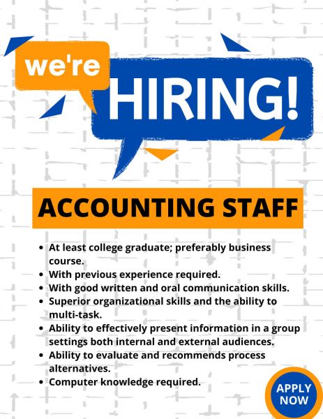 Jobtalk - Accounting Assistant vacancy in Davao City! Hiring by Propmech Corporation