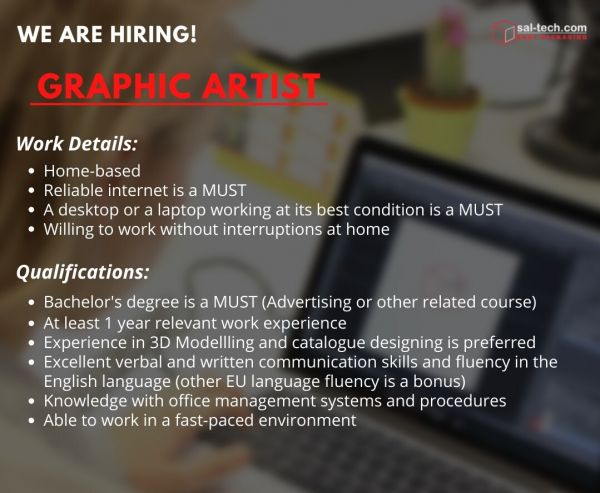 Jobtalk - Sal-tech Easy Packaging looking for Graphic Designer, Hybrid setup,  in Makati