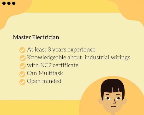 Jobtalk - Master Electrician vacancy in Talisay City! Hiring by Suntech Power