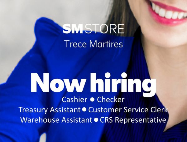 Jobtalk - Cashier vacancy in Trece Martires City! Hiring by The Sm Store Trece Martires