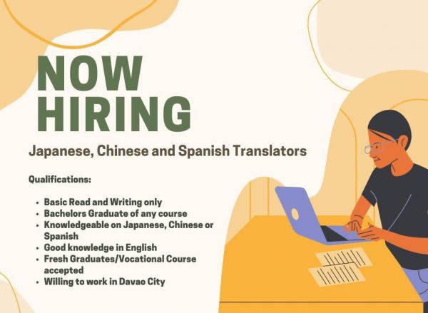 Jobtalk - Translator vacancy in Davao City! Hiring by Amicorp Financial Services Inc.