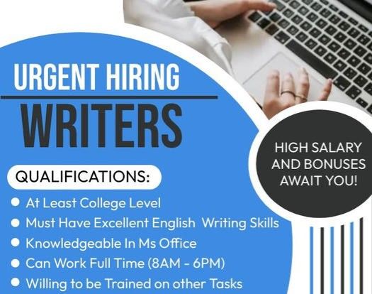 Jobtalk - Creative Writer vacancy in San Jose! Hiring by Infinity Web Solutions