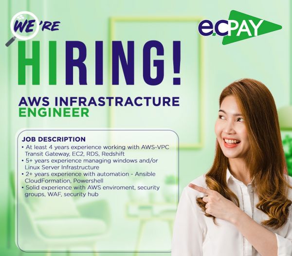 Jobtalk - AWS Infrastructure Engineer vacancy in Quezon City! Hiring by Electronic Commerce Payments Inc.
