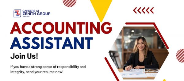 Jobtalk - Accounting Assistant vacancy in Sta. Cruz! Hiring by Zenith United Electric Corp.
