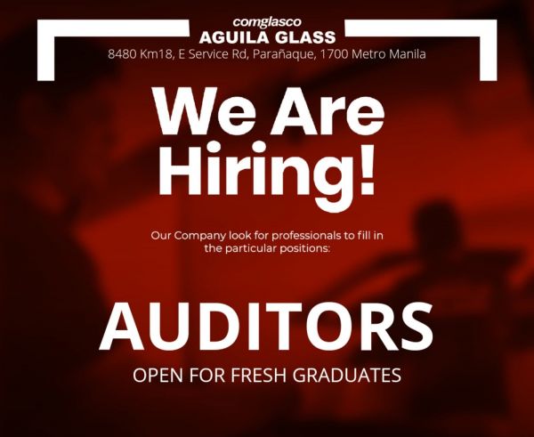 Jobtalk - Auditor vacancy in Parañaque! Hiring by Comglasco Aguila Glass