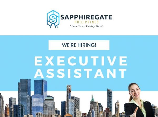 Jobtalk - Executive Assistant vacancy in Pasig! Hiring by Sapphiregate Philippines, Inc.