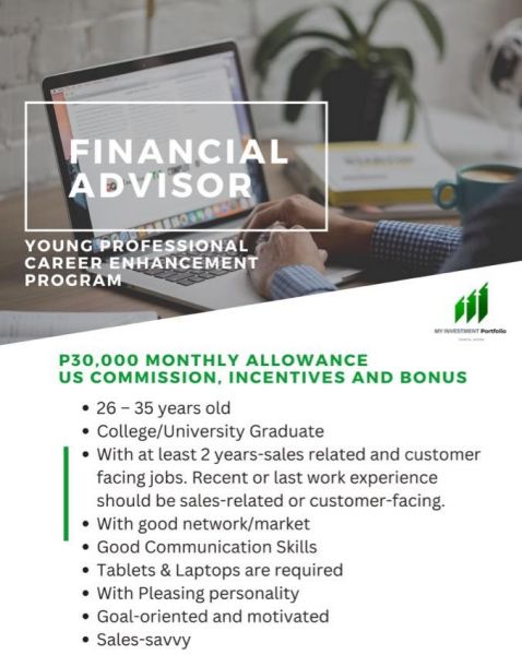 Jobtalk - Financial Advisor, Work from home (WFH)  for Manulife Philippines