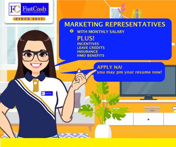 Jobtalk - Field Sales Representative vacancy in Quezon City! Hiring by Fast Cash Finance company, Inc.