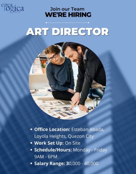 Jobtalk - Art Director vacancy in Quezon City! Hiring by Circa Logica Group