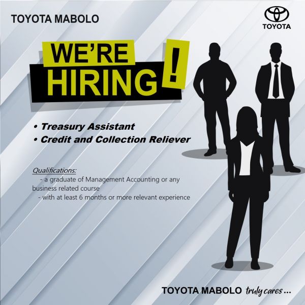 Jobtalk - Treasury Assistant vacancy in Cebu City! Hiring by Toyota Mabolo Cebu, Inc.