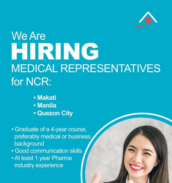 Jobtalk - Medical Representative needed for  field work in Metro Manila area