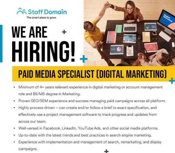 Jobtalk - Digital Marketing Specialist vacancy in Pasig! Hiring by Staff Domain, Inc.