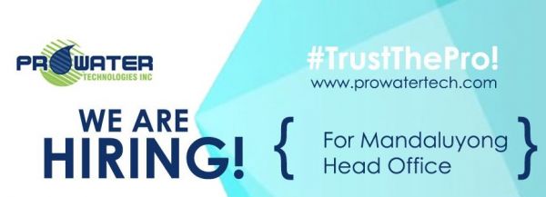 Jobtalk - Accounting Manager vacancy in Mandaluyong! Hiring by Prowater Technologies, Inc.