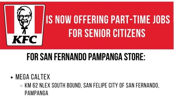 Jobtalk - Service Crew vacancy in San Fernando City! Hiring by KFC Philippines