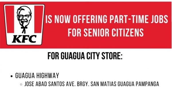Jobtalk - Service Crew vacancy in Guagua! Hiring by KFC Philippines
