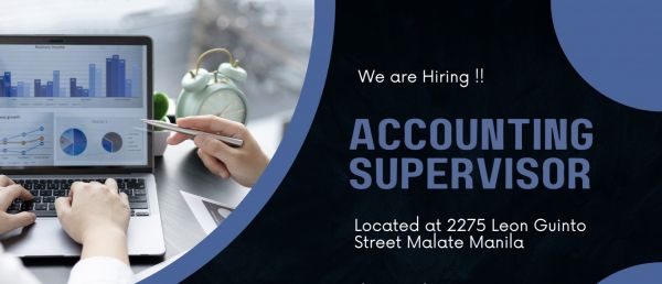Jobtalk - Accounting Supervisor vacancy in Malate! Hiring by Orion Cepheid, Inc.
