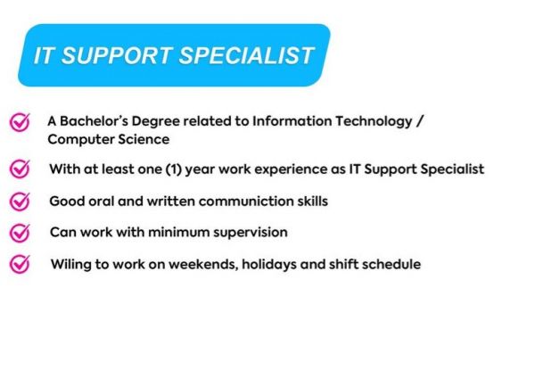 Jobtalk - IT Support Specialist vacancy in Las Piñas! Hiring by Migo Skin Inc.