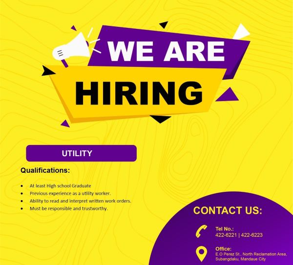 Jobtalk - Utility Worker vacancy in Ormoc City! Hiring by Savers Depot
