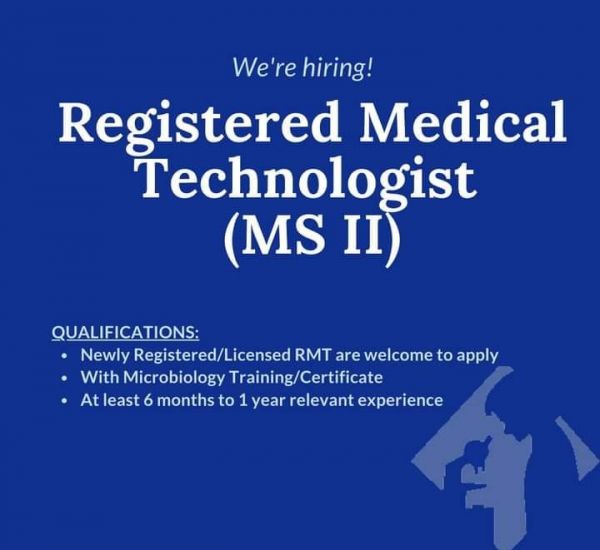 Jobtalk - Medical Technologist vacancy in Makati! Hiring by Asia Pacific Medical and Diagnostics