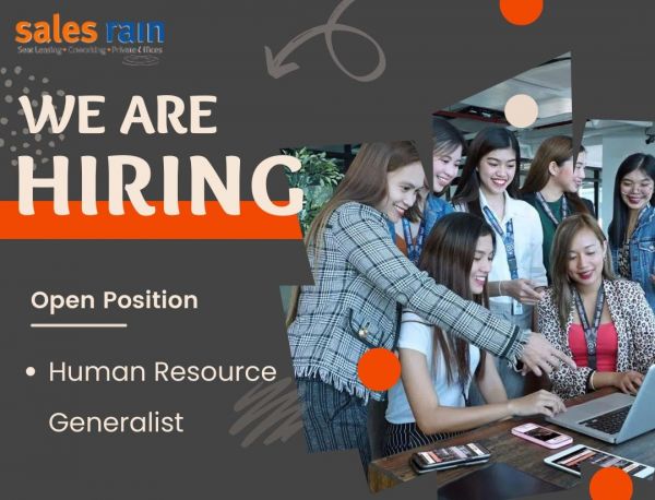 Jobtalk - HR Generalist vacancy in Cebu City! Hiring by Sales Rain BPO Inc