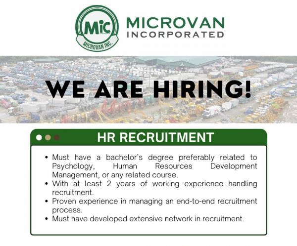 Jobtalk - HR Recruiter vacancy in Quezon City! Hiring by Microvan, Inc.