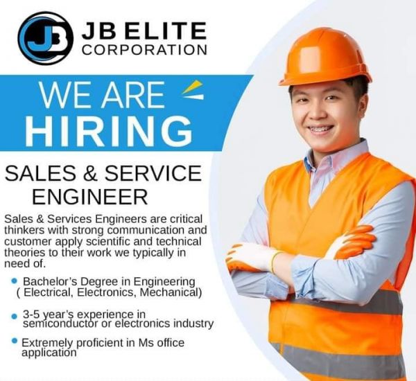 Jobtalk - Sales Engineer vacancy in Carmona! Hiring by JB Elite Corporation